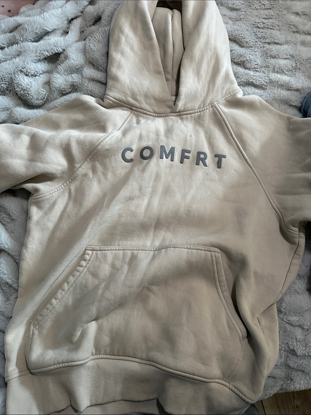 COMFRT Pullover Hoodie in Cream